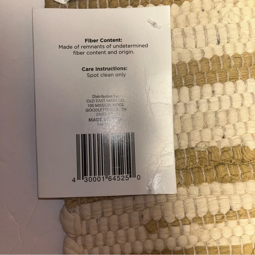 Chindi‎ Striped Tan and Cream Rug 20”x30”